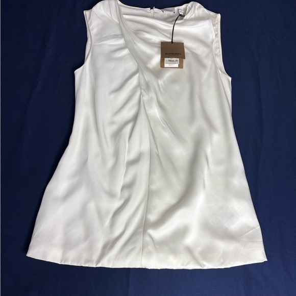 Burberry Tops - Burberry Cream Draped Front Blouse